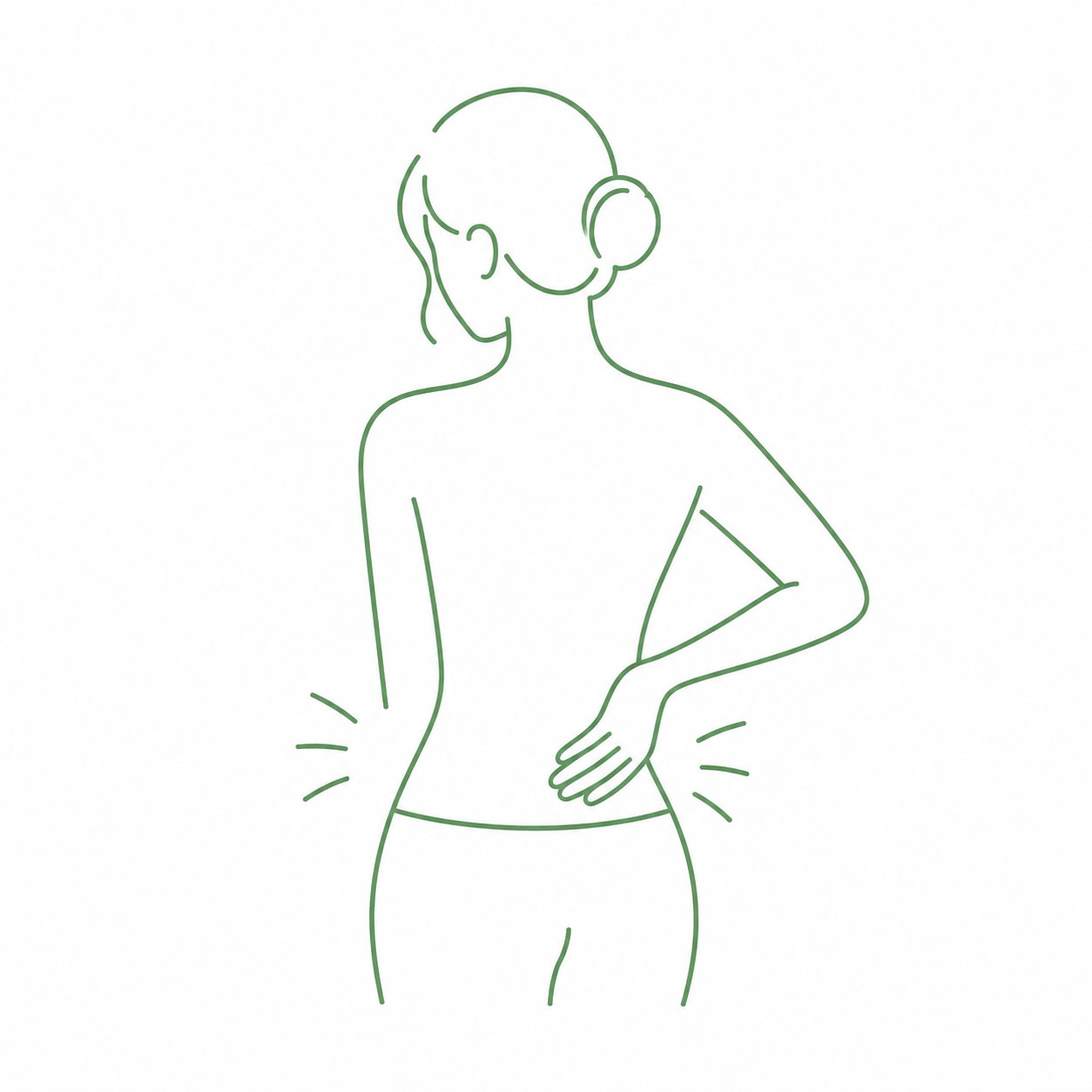 腰のラインイラスト